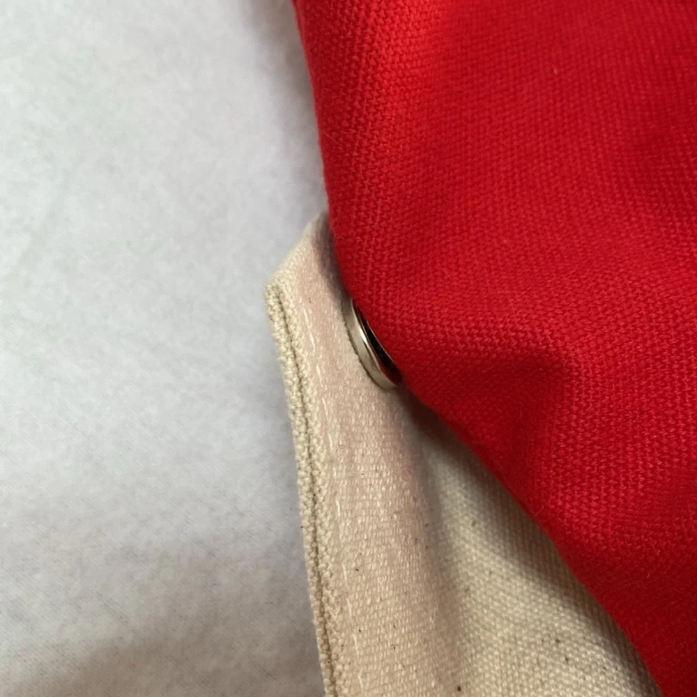 Saldarini Red and Cream Travel Beach Tote Bag - NWOT - Picture 4 of 6